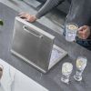 VEVOR Drop in Ice Chest, 14"L x 12"W x 18"H Stainless Steel Ice Cooler, Commercial Ice Bin with Hinged Cover, 40 qt Outdoor Kitchen Ice Bar, Drain-pip