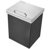 VEVOR Drop in Ice Chest, 14"L x 12"W x 18"H Stainless Steel Ice Cooler, Commercial Ice Bin with Hinged Cover, 40 qt Outdoor Kitchen Ice Bar, Drain-pip
