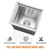 VEVOR Drop in Ice Chest, 14"L x 12"W x 18"H Stainless Steel Ice Cooler, Commercial Ice Bin with Cover, 40 qt Outdoor Kitchen Ice Bar, Drain-pipe and D