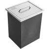 VEVOR Drop in Ice Chest, 14"L x 12"W x 18"H Stainless Steel Ice Cooler, Commercial Ice Bin with Cover, 40 qt Outdoor Kitchen Ice Bar, Drain-pipe and D