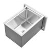 31.7 Qt Drop in Ice Chest Ice Cooler Ice Bin Stainless Steel 20"x14"x12"