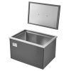31.7 Qt Drop in Ice Chest Ice Cooler Ice Bin Stainless Steel 20"x14"x12"
