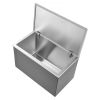 87.6 Qt Drop in Ice Chest Ice Cooler Ice Bin Stainless Steel 28"x16"x17"