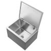 44.7 Qt Drop in Ice Chest Ice Cooler Ice Bin Stainless Steel 20"x16"x13"