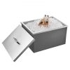 45.3 Qt Drop in Ice Chest Ice Cooler Ice Bin Stainless Steel 22"x17"x12"