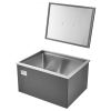 45.3 Qt Drop in Ice Chest Ice Cooler Ice Bin Stainless Steel 22"x17"x12"