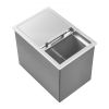 28.6 Qt Drop in Ice Chest Ice Cooler Ice Bin Stainless Steel 18"x12"x15"