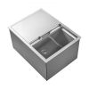 57.8 Qt Drop in Ice Chest Ice Cooler Ice Bin Stainless Steel 24"x18"x13"