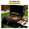 VEVOR Carbon Steel Griddle, 16" x 24" Griddle Flat Top Plate, Griddle for BBQ Charcoal/Gas Gril with 2 Handles, Rectangular Flat Top Grill with Extra
