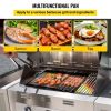 VEVOR Carbon Steel Griddle, 16" x 24" Griddle Flat Top Plate, Griddle for BBQ Charcoal/Gas Gril with 2 Handles, Rectangular Flat Top Grill with Extra