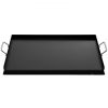 VEVOR Carbon Steel Griddle, 16" x 24" Griddle Flat Top Plate, Griddle for BBQ Charcoal/Gas Gril with 2 Handles, Rectangular Flat Top Grill with Extra