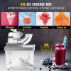 VEVOR 110V Commercial Ice Crusher 440LBS/H, ETL Approved 300W Electric Snow Cone Machine with Dual Blades, Stainless Steel Shaved Ice Machine with Saf