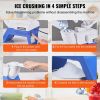 VEVOR Ice Crushers Machine, 176lbs Per Hour Electric Snow Cone Maker with 2 Blades, Shaved Ice Machine with Cover and Bowl, 220W Ice Shaver Machine fo