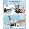 Commercial Ice Crusher 661LBS/H Electric Snow Cone Maker Shaved Ice Black
