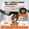 VEVOR Electric Food Steamer, 9.5Qt/9L Electric Vegetable Steamer with 3-Tier Stackable Trays, 800W Food-Grade Food Steamer for Cooking with 60-Min Tim