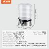 VEVOR Electric Food Steamer, 9.5Qt/9L Electric Vegetable Steamer with 3-Tier Stackable Trays, 800W Food-Grade Food Steamer for Cooking with 60-Min Tim