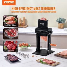 VEVOR Commercial Meat Tenderizer, Heavy Duty Stainless Steel Meat Tenderizer Machine, Quick and Easy Manual Operation Kitchen Tool, 5.8" Feed Port for