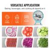 VEVOR Manual Vegetable Fruit Slicer, 0-0.5"/0-12mm Thickness Adjustable Commercial Slicer Machine, Double Feed Ports, Stainless Steel Blade Food Cutte
