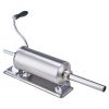 VEVOR Manual Sausage Stuffer, 2.5 L / 6 LBS Horizontal Sausage Machine with U-type Clamp, Made of Food-Grade Stainless Steel, Includes 8 Stuffing Tube