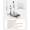 9.5 in Manual Pizza Dough Press Machine Pizza Pastry Sheeter Stainless Steel