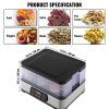 VEVOR Food Dehydrator Machine, 5-Tray Fruit Dehydrator, 300W Electric Food Dryer w/ Digital Adjustable Timer & Temperature for Jerky, Herb, Meat, Beef