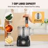 VEVOR Food Processor, 7-Cup Vegetable Chopper for Chopping, Mixing, Slicing, and Kneading Dough, 350 Watts Stainless Steel Blade Professional Electric