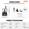 VEVOR Food Processor, 7-Cup Vegetable Chopper for Chopping, Mixing, Slicing, and Kneading Dough, 350 Watts Stainless Steel Blade Professional Electric