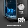 VEVOR Food Processor, 9-Cup Vegetable Chopper for Chopping, Slicing, Shredding, Puree, and Kneading, 600 Watts Stainless Steel Blade Professional Elec