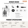 VEVOR Food Processor, 14-Cup Vegetable Chopper for Chopping, Mixing, Slicing, Puree, and Kneading Dough, 650 Watt Stainless Steel Blade Professional E