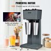 VEVOR Milkshake Maker, 375W x 2 Electric Milkshake Machine, Double Heads Drink Mixer Blender Machine, 3-Speed Milkshake Mixer with 2 x 820 ml Stainles