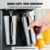 VEVOR Milkshake Maker, 375W x 2 Electric Milkshake Machine, Double Heads Drink Mixer Blender Machine, 3-Speed Milkshake Mixer with 2 x 820 ml Stainles