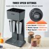 VEVOR Milkshake Maker, 375W x 2 Electric Milkshake Machine, Double Heads Drink Mixer Blender Machine, 3-Speed Milkshake Mixer with 2 x 820 ml Stainles