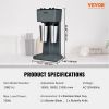 VEVOR Milkshake Maker, 375W x 2 Electric Milkshake Machine, Double Heads Drink Mixer Blender Machine, 3-Speed Milkshake Mixer with 2 x 820 ml Stainles