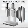 VEVOR Milkshake Maker, Double-Head Milkshake Machine, 560W Milkshake Mixer, Malt Maker with 800ml Cups (Stainless Steel/PC), 2-Speed Electric Milk Sha
