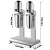 VEVOR Milkshake Maker, Double-Head Milkshake Machine, 560W Milkshake Mixer, Malt Maker with 800ml Cups (Stainless Steel/PC), 2-Speed Electric Milk Sha