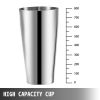 VEVOR Milkshake Maker Kit, Stainless Steel Electric Milkshake Maker, 180W Milkshake Machine, Double Head Classic Milkshake Maker with 800ml Cup, Silve