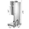 VEVOR Milkshake Maker Kit, Stainless Steel Electric Milkshake Maker, 180W Milkshake Machine, Double Head Classic Milkshake Maker with 800ml Cup, Silve