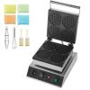VEVOR 4PCS Commercial Waffle Maker Round Waffle Iron Machine 1750W Non-Stick