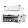 Electric 18 Hot Dog 7 Roller Commercial Grill Cooker Machine Cover 1050W