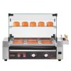 Electric 18 Hot Dog 7 Roller Commercial Grill Cooker Machine Cover 1050W