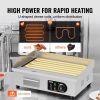 VEVOR Commercial Electric Griddle, 1600W Countertop Half-Flat Top Grill, 122℉-572℉ Adjustable Temp, 21.26x11.81x0.39in Stainless Steel Griddle Grill w