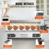 VEVOR Commercial Electric Griddle, 2800W Countertop Half-Flat Top Grill, 122℉-572℉ Adjustable Temp, 28.74x15.75x0.39in Stainless Steel Griddle Grill w