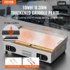 VEVOR Commercial Electric Griddle, 2800W Countertop Flat Top Grill, 122℉-572 ℉ Adjustable Temp, 28.74 x 15.75 x 0.39in Stainless Steel Griddle Grill w