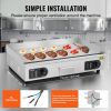 VEVOR Commercial Electric Griddle, 2800W Countertop Flat Top Grill, 122℉-572 ℉ Adjustable Temp, 28.74 x 15.75 x 0.39in Stainless Steel Griddle Grill w