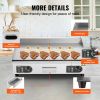 VEVOR Commercial Electric Griddle, 2800W Countertop Flat Top Grill, 122℉-572 ℉ Adjustable Temp, 28.74 x 15.75 x 0.39in Stainless Steel Griddle Grill w
