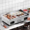 VEVOR Commercial Electric Griddle, 2800W Countertop Flat Top Grill, 122℉-572 ℉ Adjustable Temp, 28.74 x 15.75 x 0.39in Stainless Steel Griddle Grill w