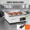 VEVOR Commercial Electric Griddle, 1700W Countertop Flat Top Grill, 122℉-572 ℉ Adjustable Temp, 17.72 x 11.81 x 0.39in Stainless Steel Griddle Grill w