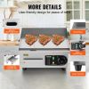 VEVOR Commercial Electric Griddle, 1700W Countertop Flat Top Grill, 122℉-572 ℉ Adjustable Temp, 14.17 x 11.81 x 0.39in Stainless Steel Griddle Grill w