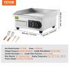 VEVOR Commercial Electric Griddle, 1700W Countertop Flat Top Grill, 122℉-572 ℉ Adjustable Temp, 14.17 x 11.81 x 0.39in Stainless Steel Griddle Grill w