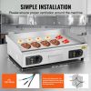 VEVOR Commercial Electric Griddle, 2800W Countertop Flat Top Grill, 122℉-572 ℉ Adjustable Temp, 25.98 x 15.75 x 0.39in Stainless Steel Griddle Grill w